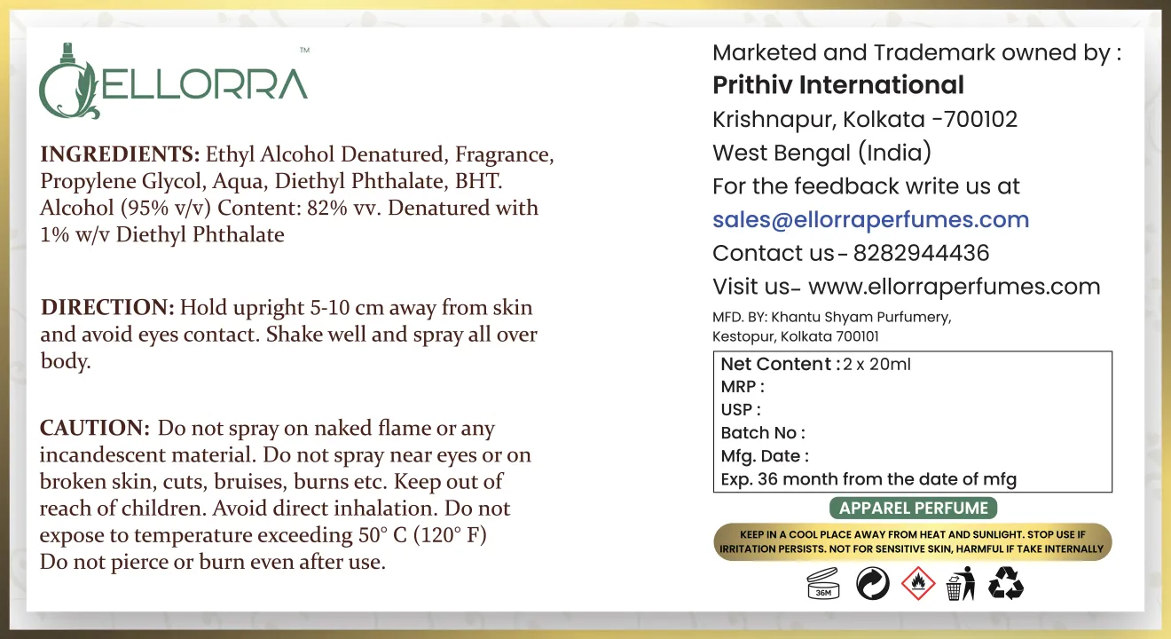 Ellorra Premium Pack of 2- Grace & Black Perfume